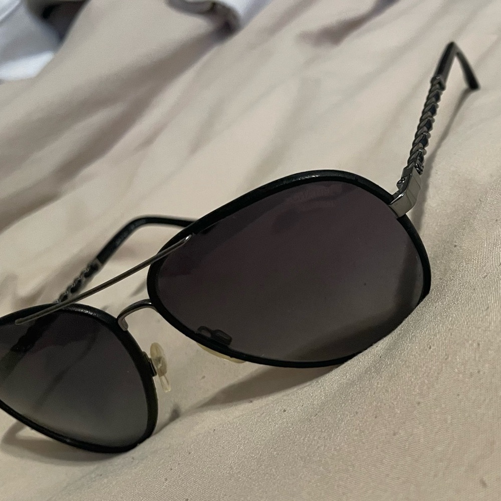 Chanel Black Aviator Sunglasses